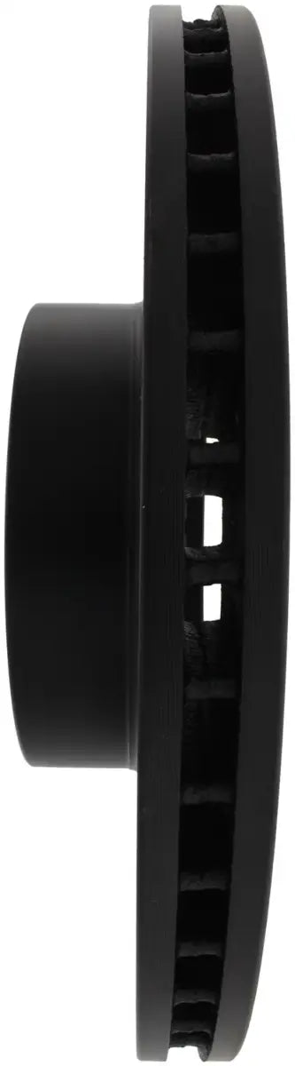 Black vented StopTech drilled sport rotor for WRX drilled front brake upgrade