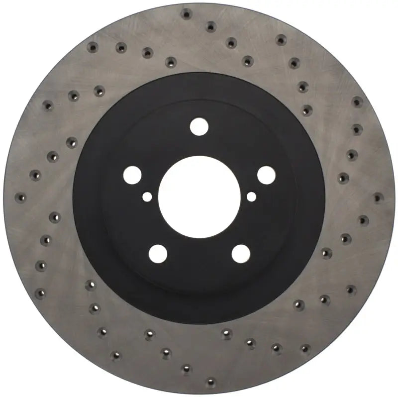 StopTech drilled sport rotor for WRX with perforated and slotted design