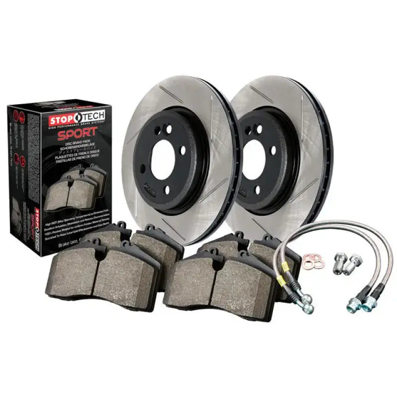 StopTech 03-04 Subaru Impreza WRX STi Front Slotted Sport Brake Kit - Truck & Automotive