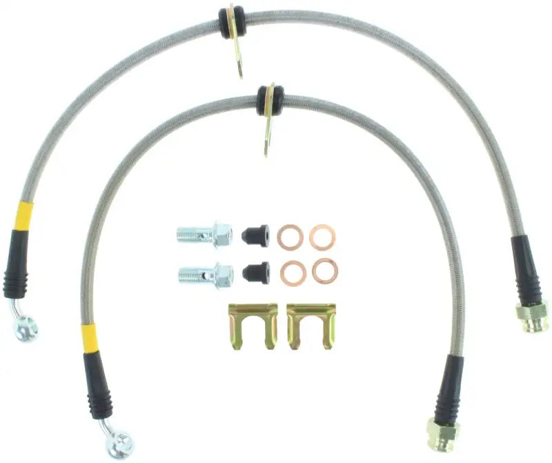 StopTech 04-07 STi & 06-07 WRX Stainless Steel Front Brake Lines 