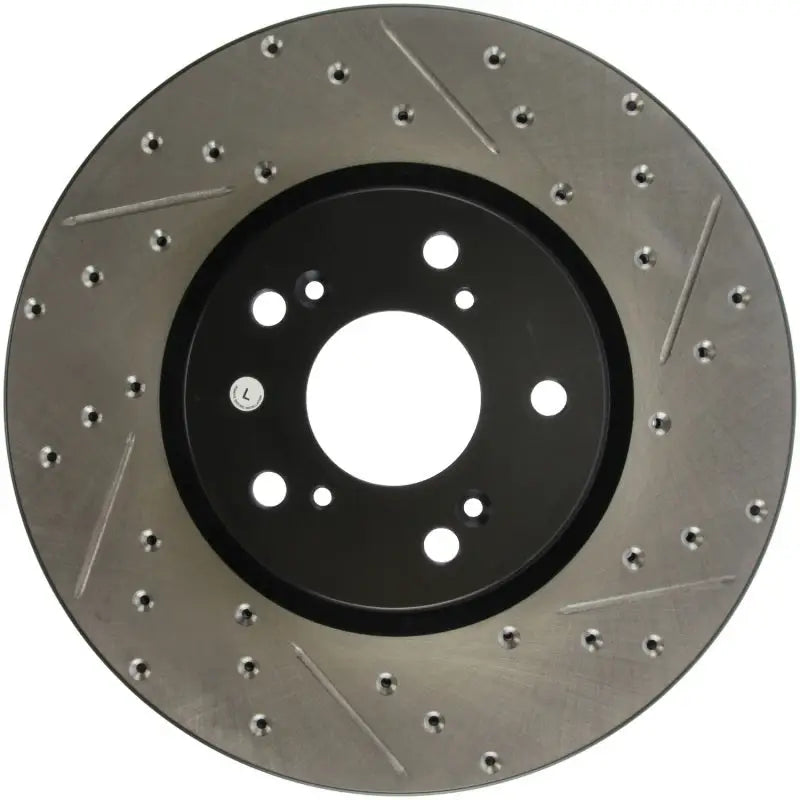 Stoptech StopTech 04-08 Accura TL (Brembo Caliber) SportStop Slotted & Drilled Left Front Rotor
