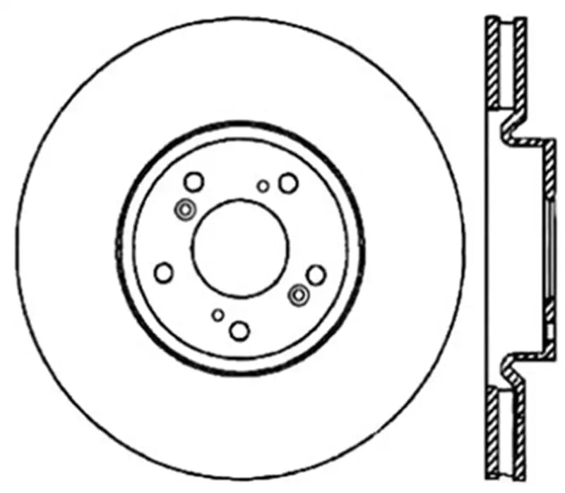 StopTech 04-08 Accura TL (Brembo Caliber) SportStop Slotted & Drilled Left Front Rotor 