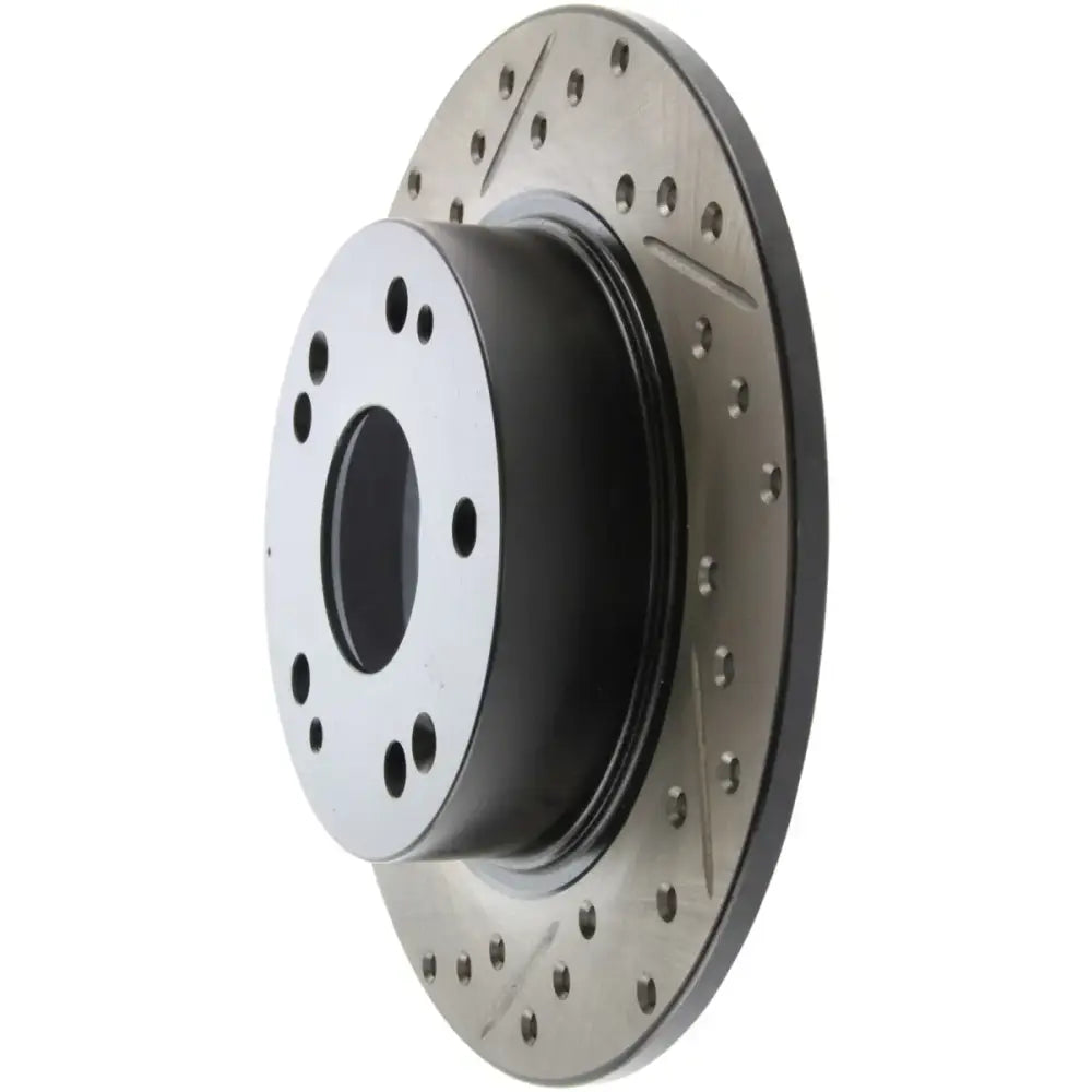 Drilled and slotted brake rotor for Acura TSX and Honda Accord SportStop slotted right rear