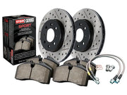 StopTech 06-11 Honda Civic EX/Si Front Drilled & Slotted Sport Brake Ki 