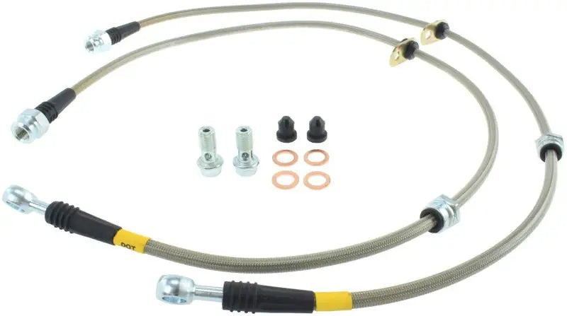 StopTech 08-10 EVO X AWD Stainless Steel Front Brake Lines 