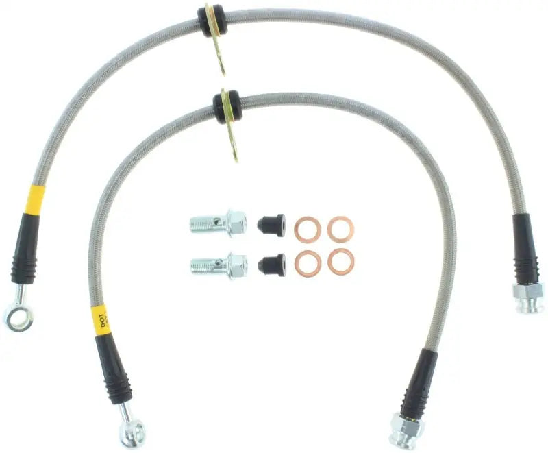 StopTech 08-10 EVO X AWD Stainless Steel Rear Brake Lines 