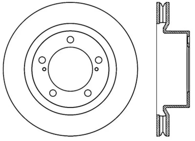 Stoptech 08-11/13-18 Toyota Land Cruiser Front Premium High Carbon Cryo Brake Rotor 