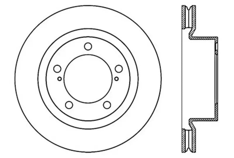 Stoptech 08-11/13-18 Toyota Land Cruiser Front Premium High Carbon Cryo Brake Rotor 