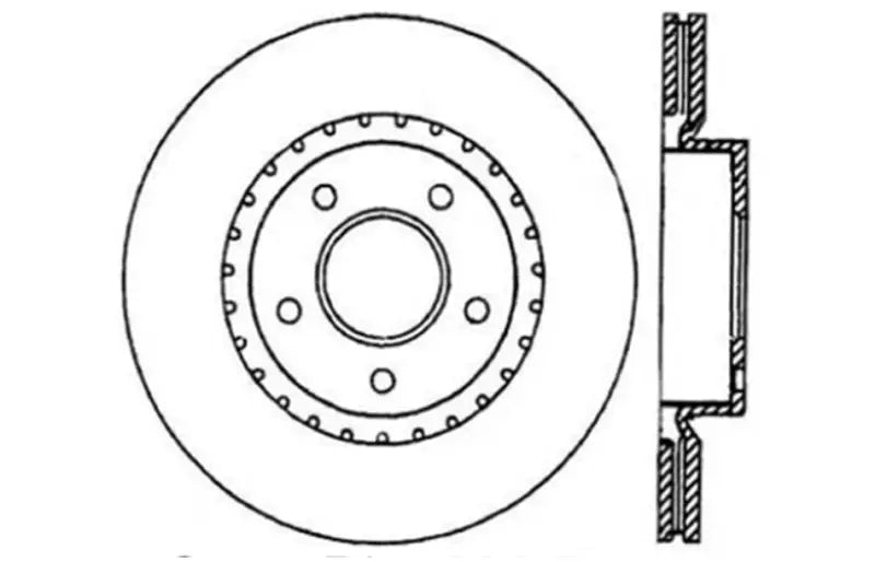 StopTech 1/02-05 Infiniti G35 (alloy disc) / 6/02-05 Nissan 350Z Slotted & Drilled Left Front Rotor 