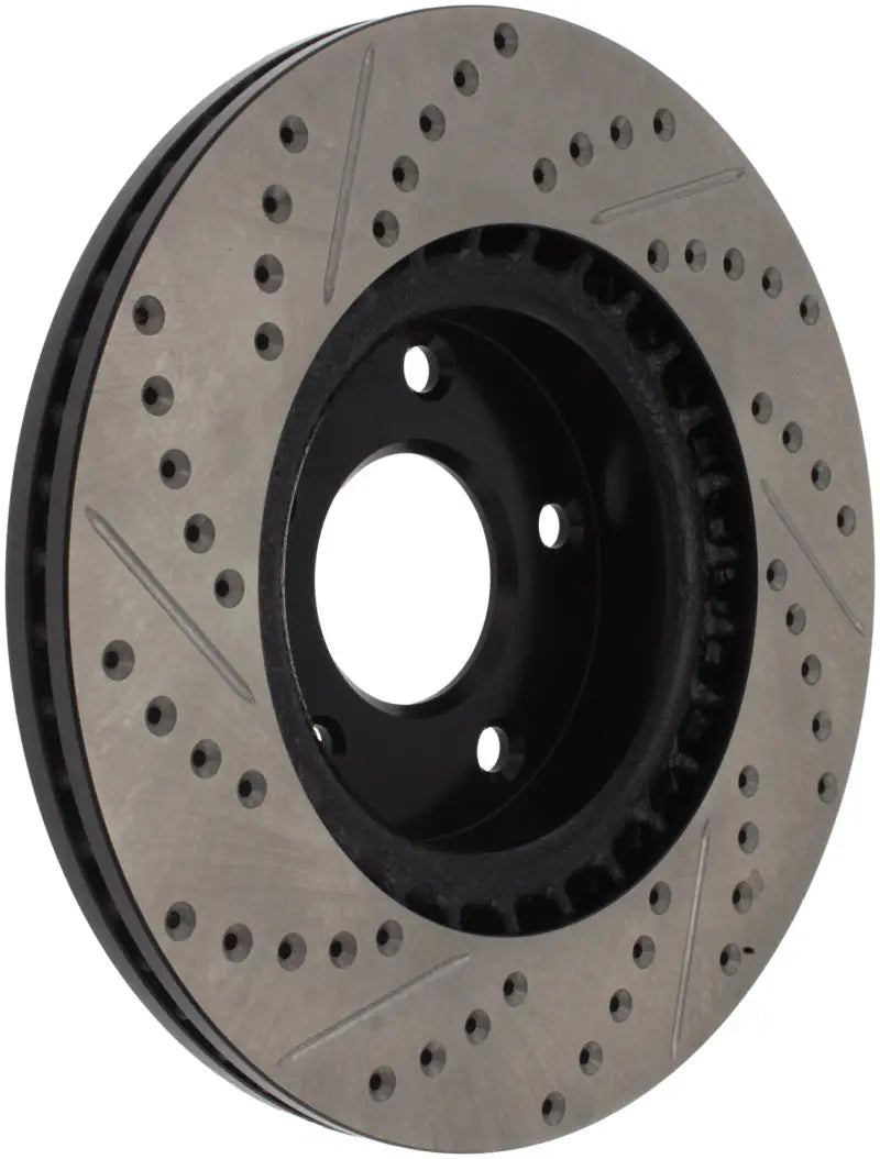 StopTech 1/02-05 Infiniti G35 (alloy disc) / 6/02-05 Nissan 350Z Slotted & Drilled Left Front Rotor 