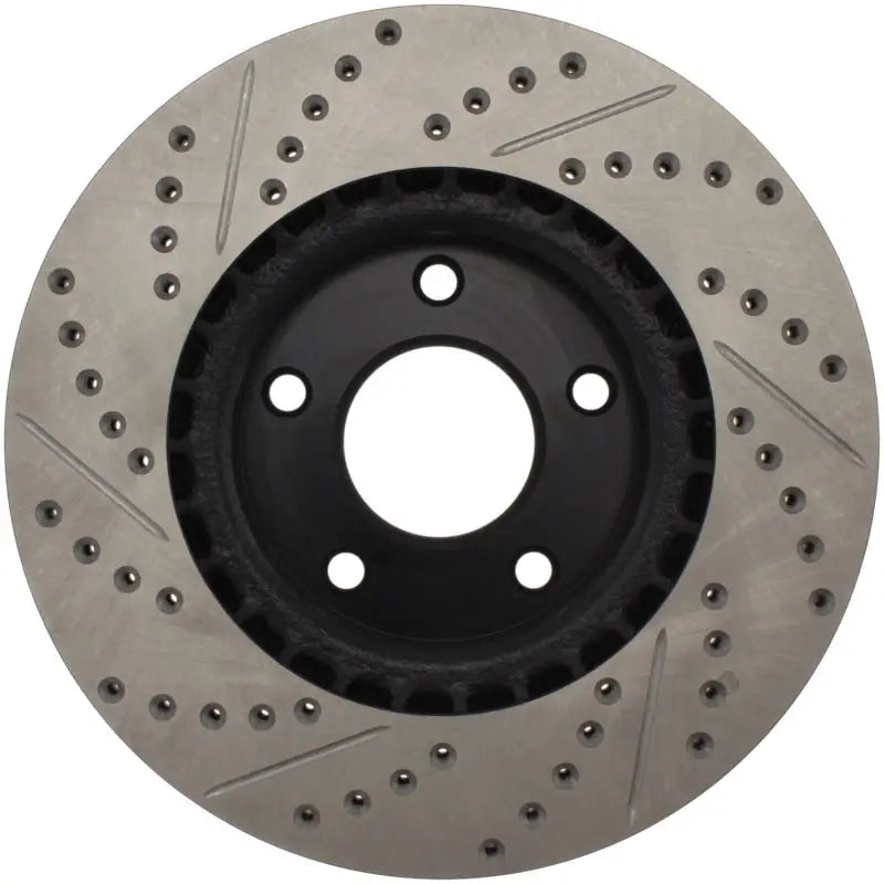 StopTech 1/02-05 Infiniti G35 (alloy disc) / 6/02-05 Nissan 350Z Slotted & Drilled Left Front Rotor 