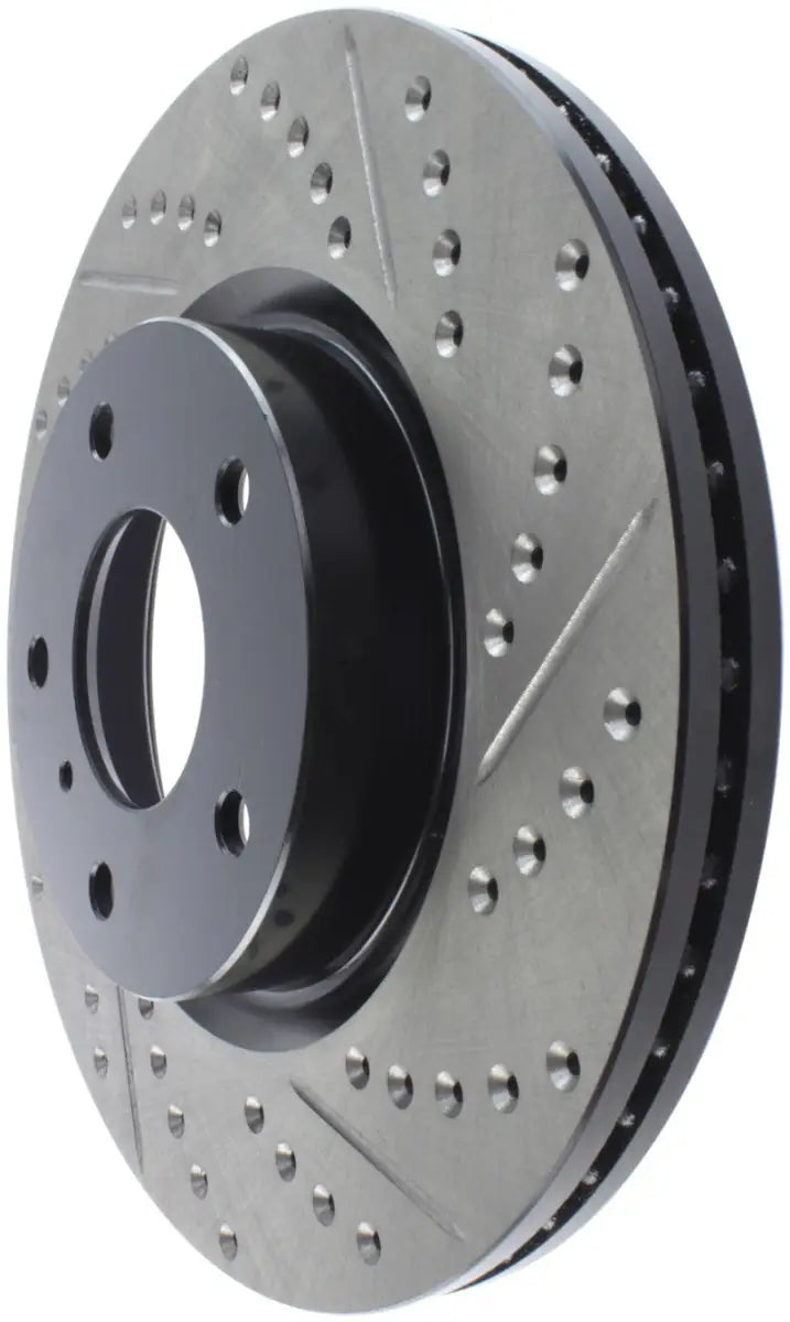 StopTech 1/02-05 Infiniti G35 (alloy disc) / 6/02-05 Nissan 350Z Slotted & Drilled Left Front Rotor 