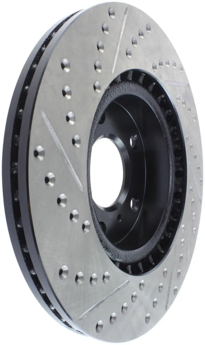 StopTech 1/02-05 Infiniti G35 (alloy disc) / 6/02-05 Nissan 350Z Slotted & Drilled Left Front Rotor 