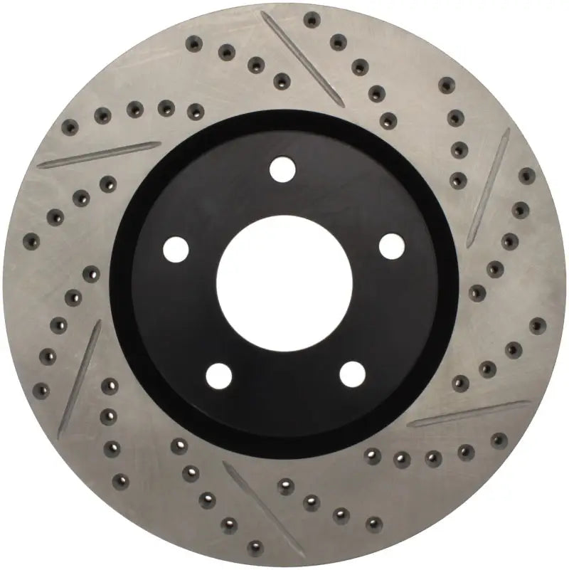 StopTech 1/02-05 Infiniti G35 (alloy disc) / 6/02-05 Nissan 350Z Slotted & Drilled Left Front Rotor 