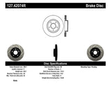 Stoptech StopTech 1/02-05 Infiniti G35 (alloy disc) / 6/02-05 Nissan 350Z Slotted & Drilled Right Front Rotor