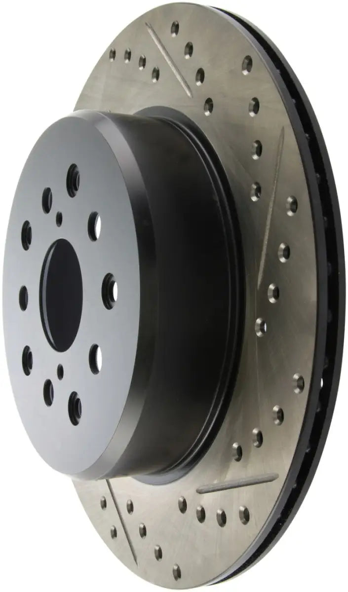 StopTech 5/93-98 Toyota Supra Left Rear Slotted & Drilled Rotor 