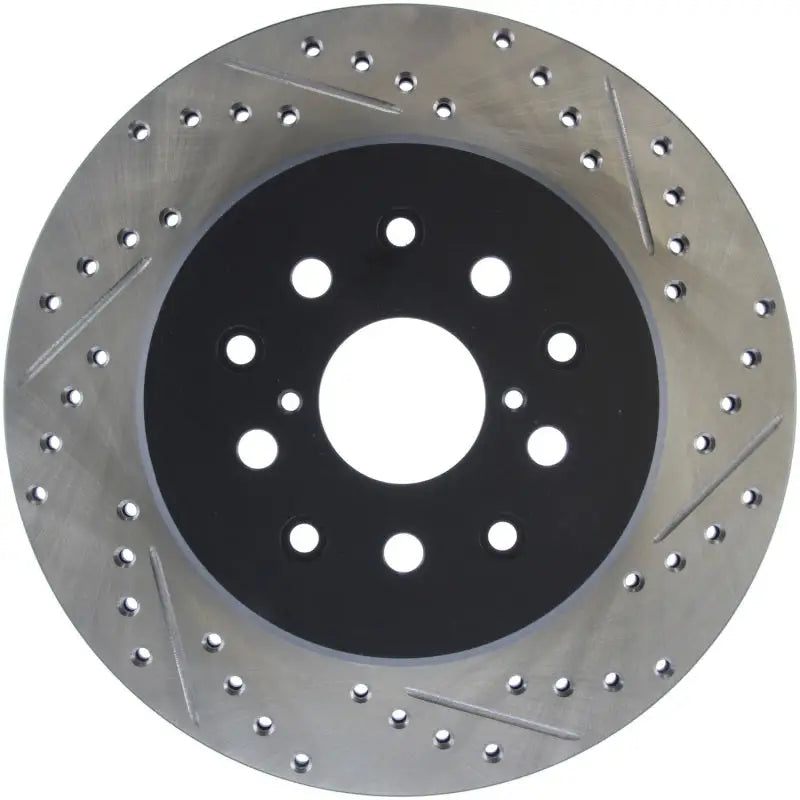 StopTech 5/93-98 Toyota Supra Left Rear Slotted & Drilled Rotor 