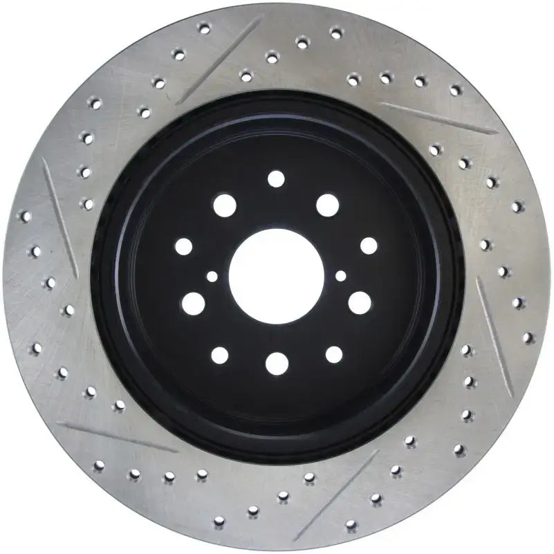 StopTech 5/93-98 Toyota Supra Left Rear Slotted & Drilled Rotor 