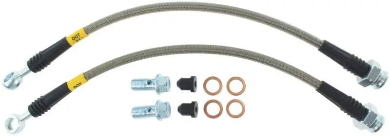 StopTech 89-98 Nissan 240SX (OE Upgrade) Stainless Steel Rear Brake Lines 