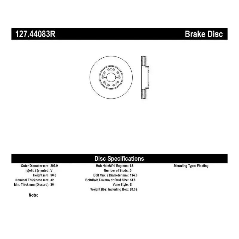 Stoptech StopTech 93-05 Lexus GS300/GS350/GS400/GS430/GS450H / 00-05 Lexus IS300 / 93-94 Lexus LS400/LS430/L