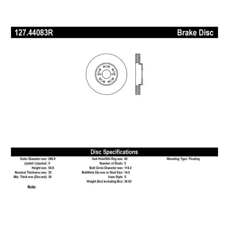 StopTech 93-05 Lexus GS300/GS350/GS400/GS430/GS450H / 00-05 Lexus IS300 / 93-94 Lexus LS400/LS430/L 