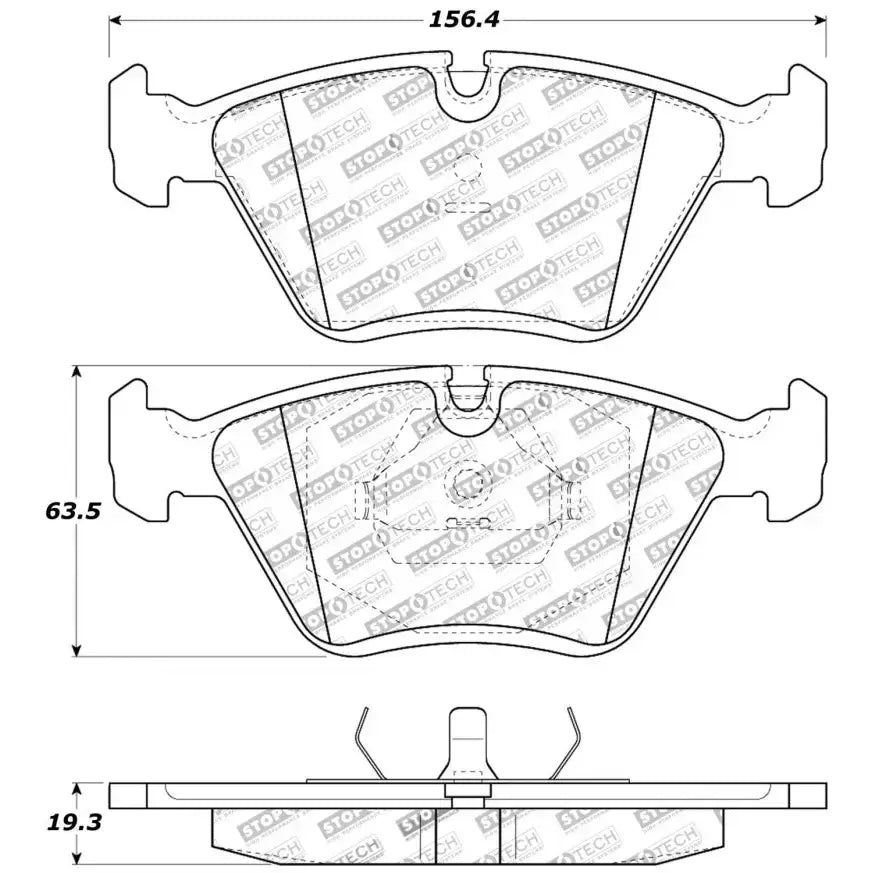 StopTech 95-99 BMW M3 / 01-07 M3 E46 / 89-93 M5 / 98-02 Z3 M series / 93-95 530 Front Brake Pads 