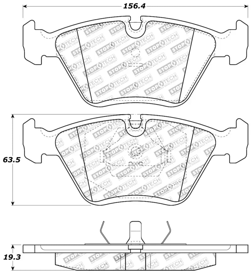 StopTech 95-99 BMW M3 / 01-07 M3 E46 / 89-93 M5 / 98-02 Z3 M series / 93-95 530 Front Brake Pads 