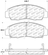 StopTech Performance 04-09 Acura TSX / 09 Accord V6 Coupe ONLY Front Brake Pads 