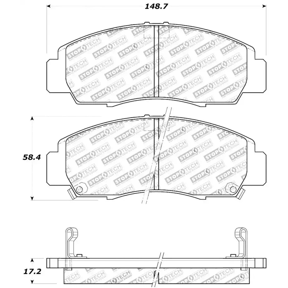 StopTech Performance 04-09 Acura TSX / 09 Accord V6 Coupe ONLY Front Brake Pads 