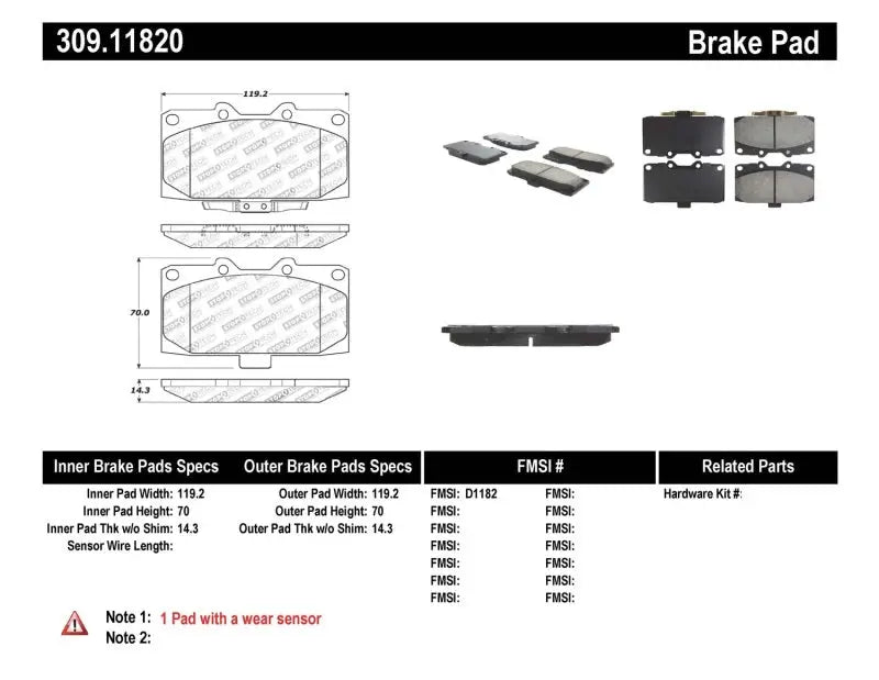 StopTech Performance 06-07 Subaru Impreza WRX/WRX STi Front Brake Pads - Truck & Automotive