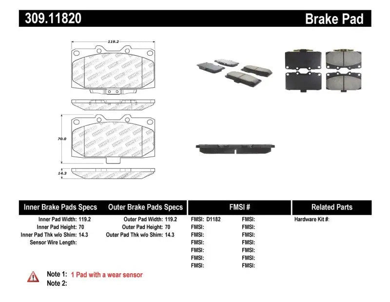 StopTech Performance 06-07 Subaru Impreza WRX/WRX STi Front Brake Pads - Truck & Automotive