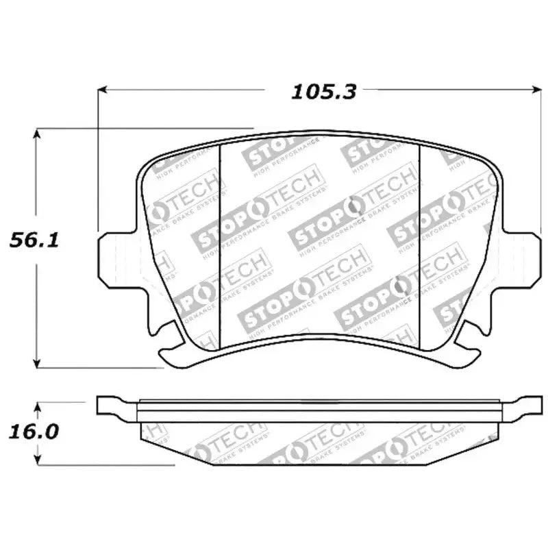 StopTech Performance 06-09 Audi A3 / 05-09 Audi A4/A6 / 08-09 Audi TT / 06-09 VW GTI / 06-09 Jetta 