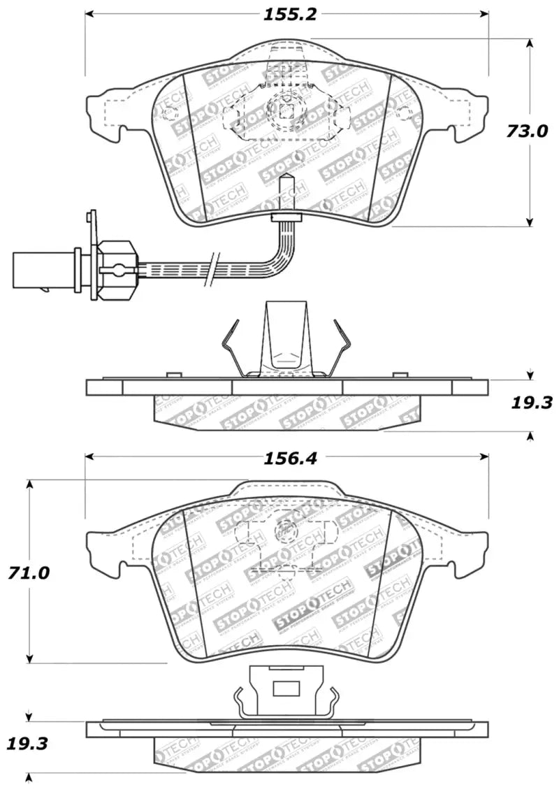 StopTech Performance 07-09 Mazda 3 Front Brake Pads - Truck & Automotive