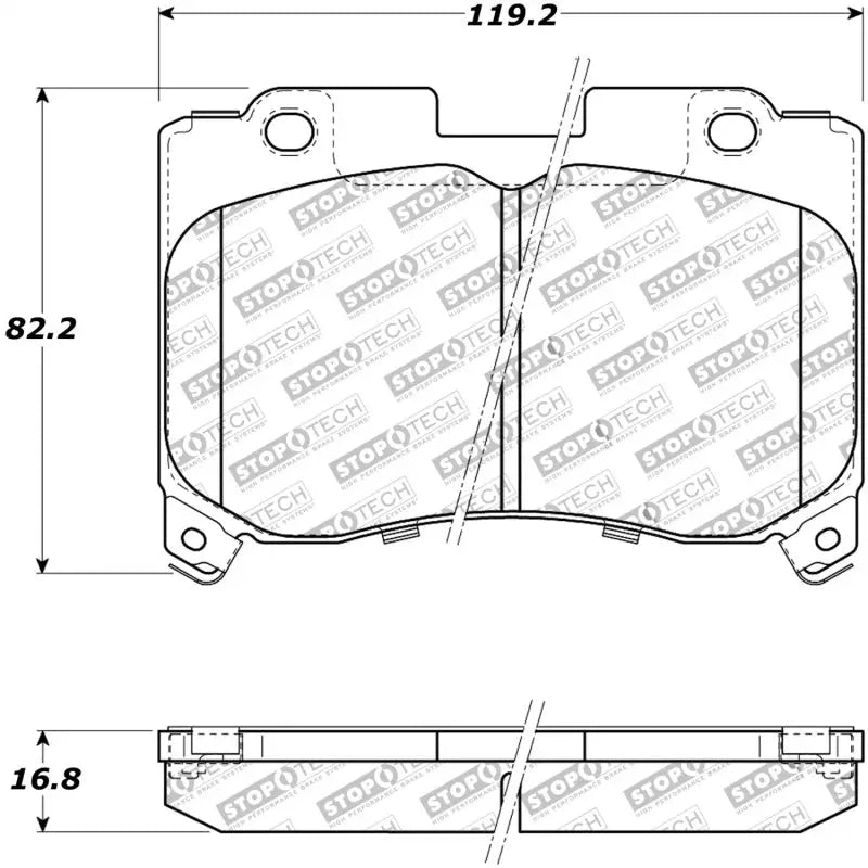 StopTech Performance 5/93-98 Toyota Supra Turbo Front Brake Pads 