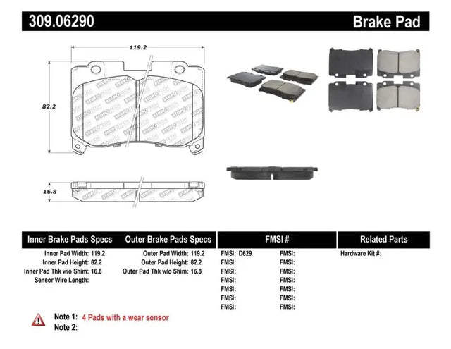 Stoptech StopTech Performance 5/93-98 Toyota Supra Turbo Front Brake Pads