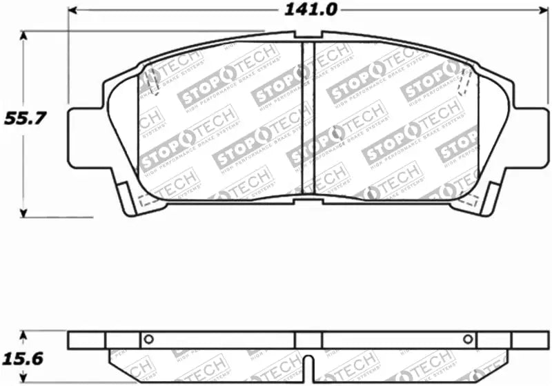 StopTech Performance 92-95 Toyota MR2 Turbo Front Brake Pads 
