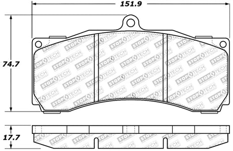 StopTech Performance ST-60 Front or Rear Caliper Brake Pads - Truck & Automotive