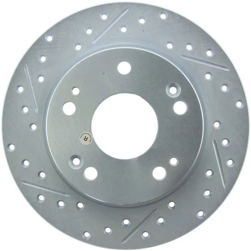 StopTech Select Sport drilled and slotted front left brake rotor
