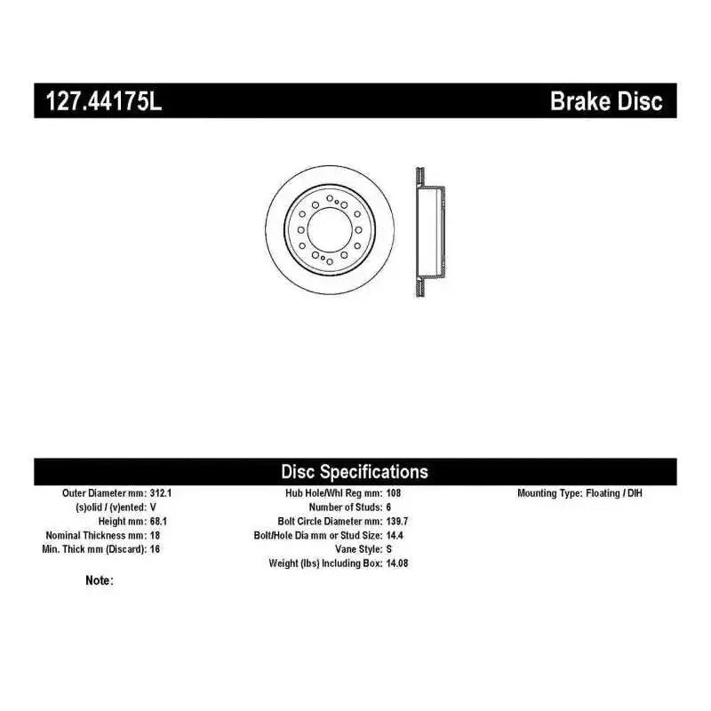 Stoptech StopTech Slotted & Drilled Sport Brake Rotor