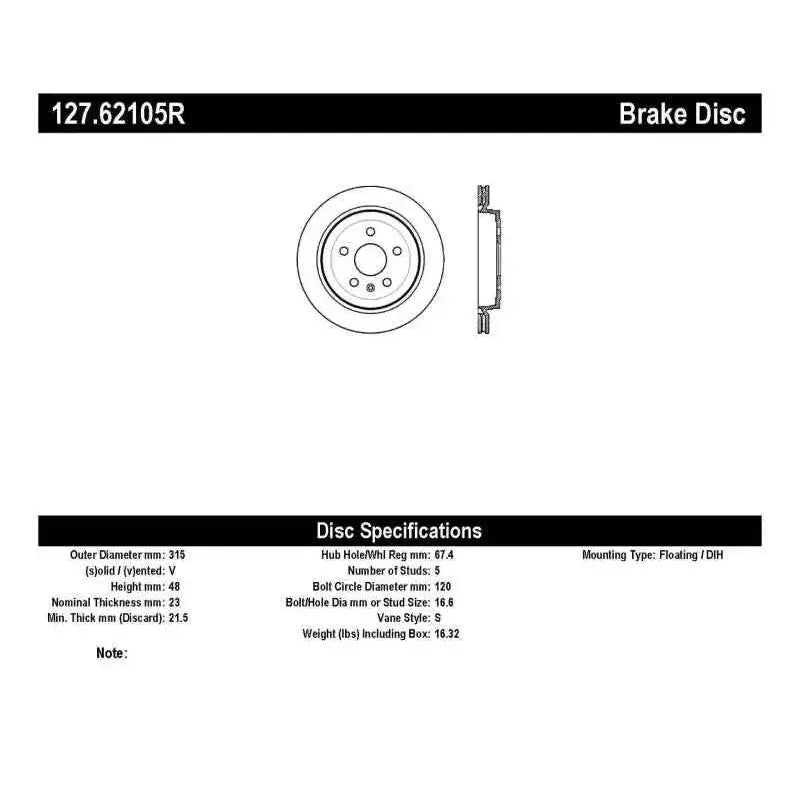 Stoptech 127.62105R