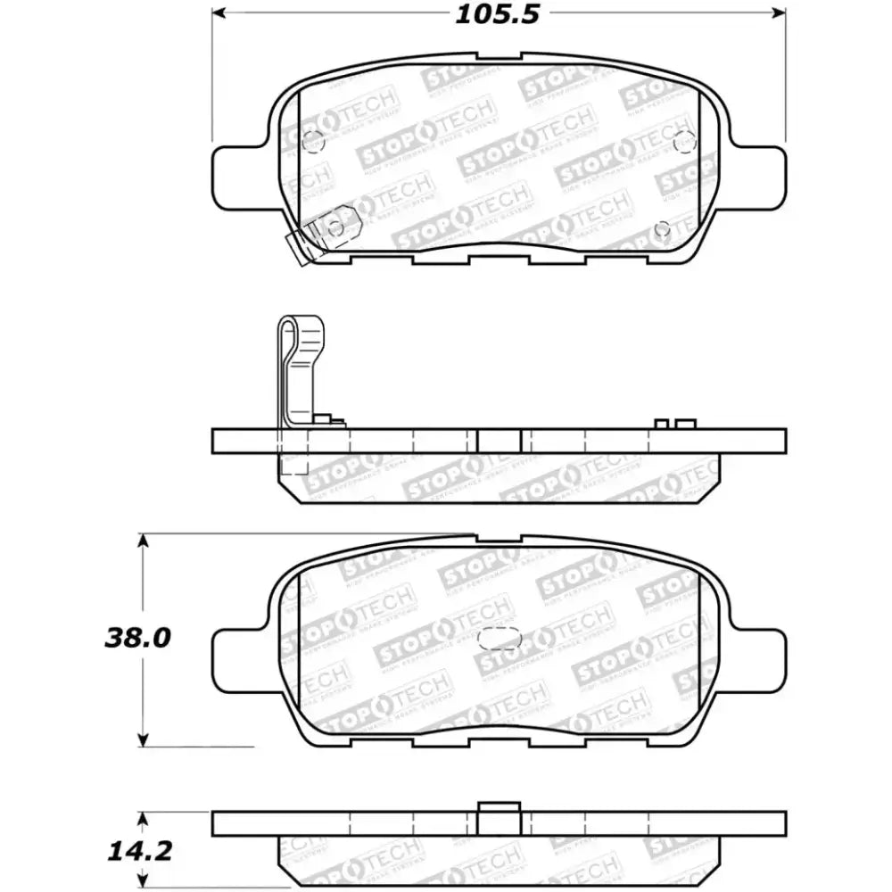 StopTech Sport Brake Pads w/Shims and Hardware - Rear - Truck & Automotive
