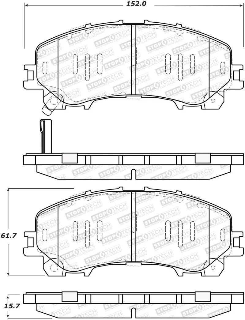 Stoptech StopTech Sport Performance 14-17 Infiniti Q50 Front Brake Pads