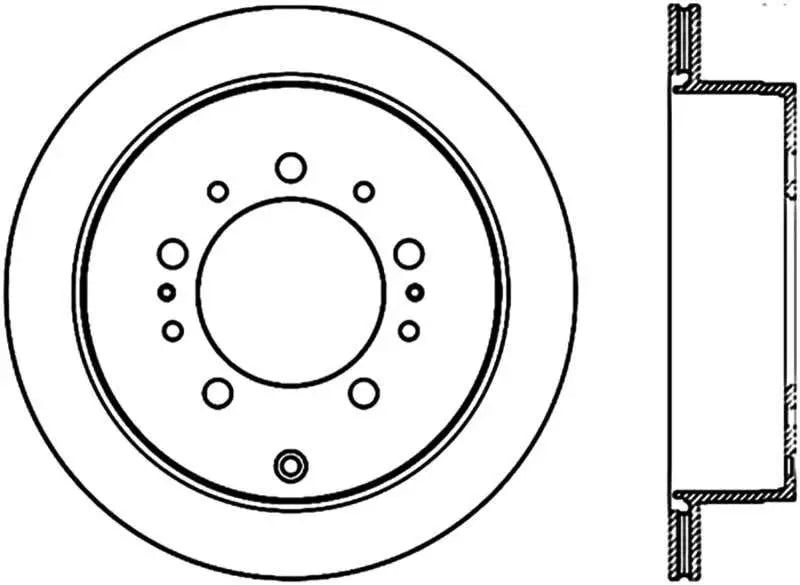Stoptech StopTech Sport Slot 08-13 Lexus LX450/470/570 / 07-12 Toyota Tundra Slotted Left Rear CRYO Rotor