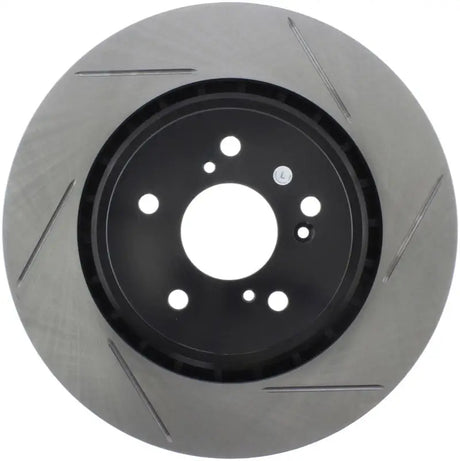 StopTech Sport Slotted Rotor front left with slotted and drilled design for better brake performance