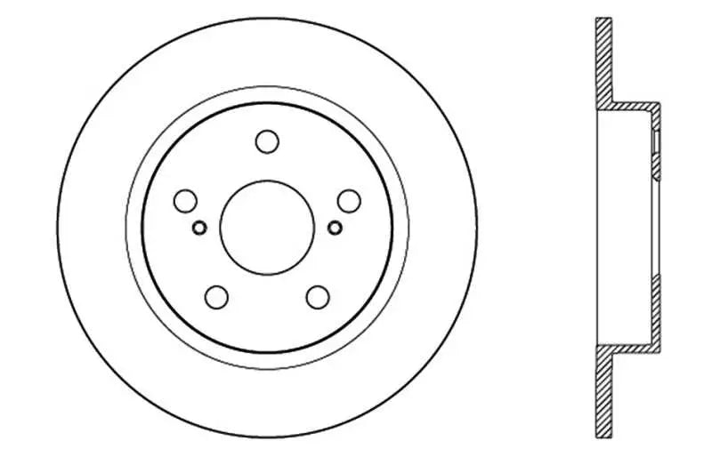 StopTech SportStop 10-13 Scion tC Slotted & Drilled Left Rear Rotor 