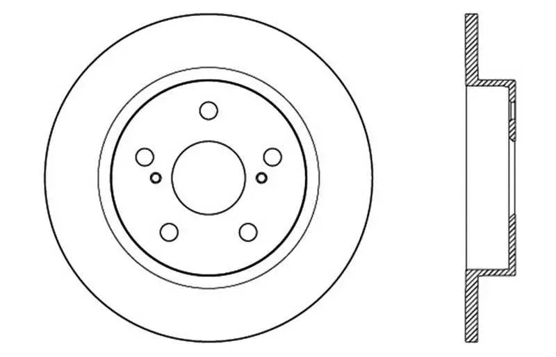 StopTech SportStop 10-13 Scion tC Slotted & Drilled Left Rear Rotor 