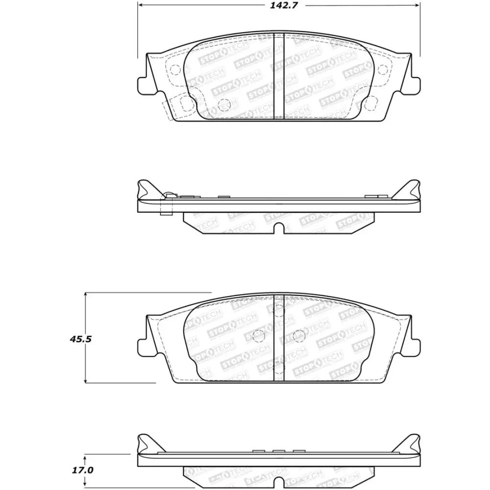 Stoptech 308.17070 StopTech Street Brake Pads - Front/Rear