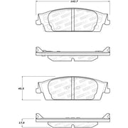 Stoptech 308.17070 StopTech Street Brake Pads - Front/Rear