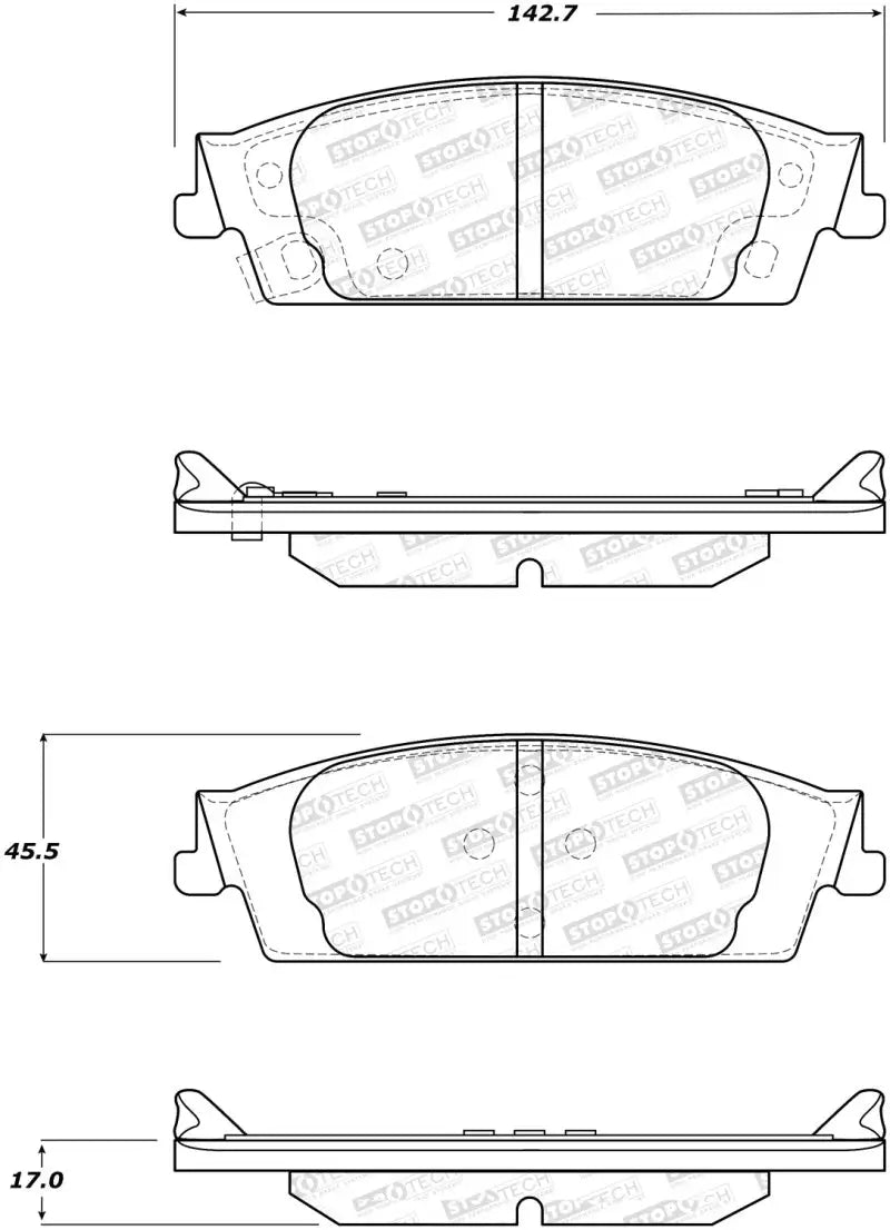 StopTech Street Brake Pads - Front/Rear - Truck & Automotive
