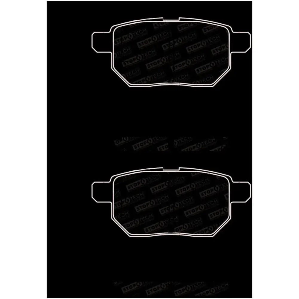 StopTech Street Brake Pads - Front with black pad and white logo